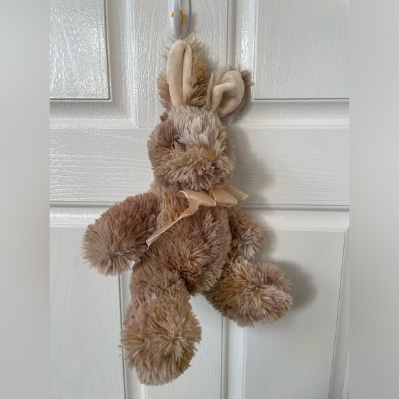 Dan Dee Bunny Rabbit Plush Stuffed Animal Tie Dye Brown Bow Stitched Nose 12" - Picture 7 of 7